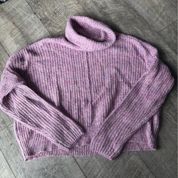 Lucky Brand Lavender Cowl Neck Sweater - Picture 1 of 3